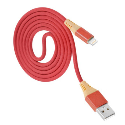 Telefon İçin Yüksek Güvenlikli MFi Sertifikalı USB Kablosu 5V 2.4A Kırmızı Renk